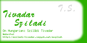 tivadar sziladi business card